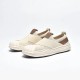 Breathable Mesh Patchwork Shell Toe Slip-on Beige Brown Sneakers For Women