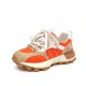 Casual Mixed Colors Patchwork Chunky Orange Brown Sneakers For Women