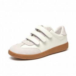 Casual Patchwork Velcro Closure Grey Beige Sneaker for Women