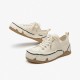 Leisure Canvas Beige Black Sneakers For Women