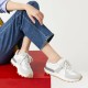 Neutral Platform Grey White Sneakers For Womens