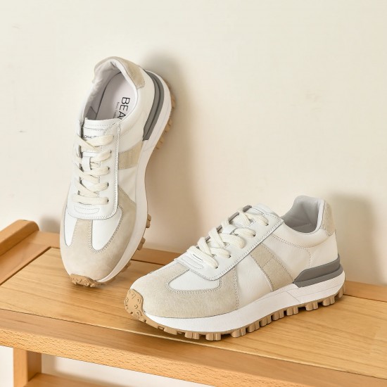 Neutral Platform Grey White Sneakers For Womens