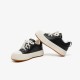 Round Toe Chunky Black White Sneakers For Women