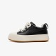 Round Toe Chunky Black White Sneakers For Women