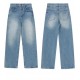 Straight high waist jeans Wide leg Ltblue pants for women