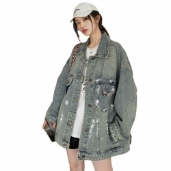 Long sleeve denim Ltblue jacket For Women