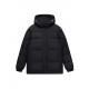 Short hooded down black jacket For Women And Men