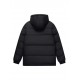 Short hooded down black jacket For Women And Men