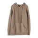 Thick Hooded Brown Sweatshirt For Women