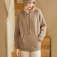 Thick Hooded Brown Sweatshirt For Women